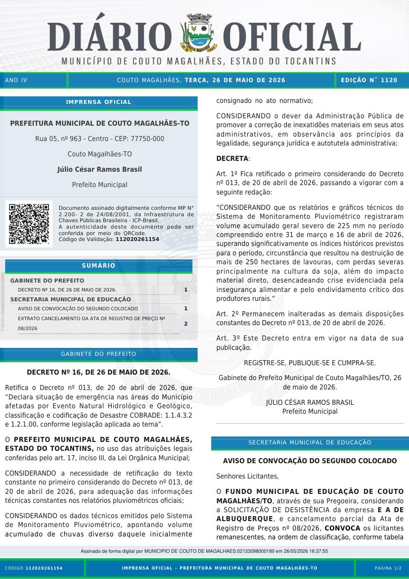 Capa da edição