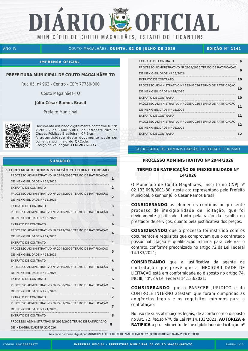 Capa da edição
