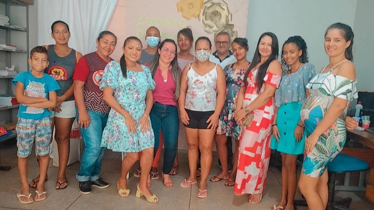 Em comemoração ao Agosto Dourado Secretaria de saúde realiza roda de conversa