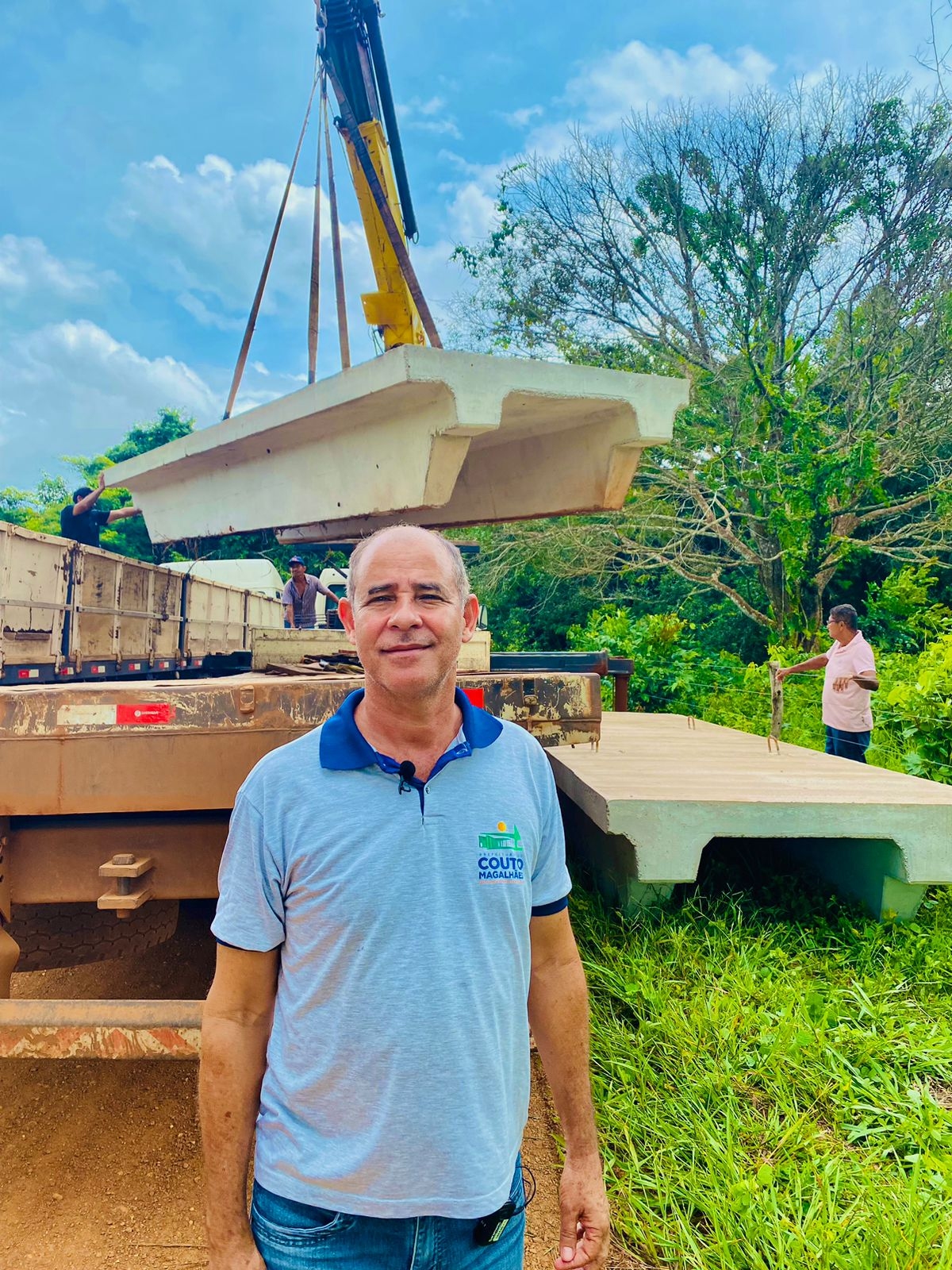 Prefeitura de Couto Magalhães fortalece a infraestrutura da zona rural com aquisição de peças em concreto armado para construção de pontes