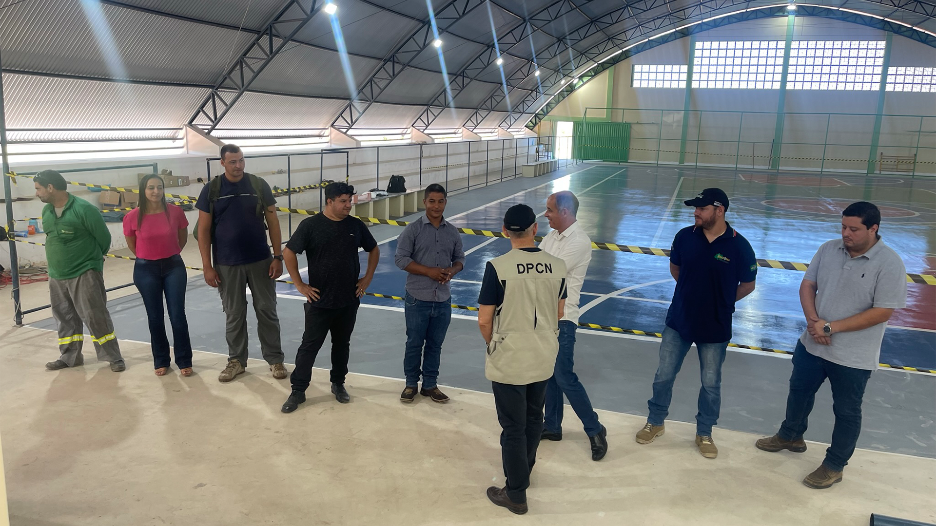 Ministério da Defesa classifica obra do ginásio de esportes de Couto Magalhães como bem projetada e executada.