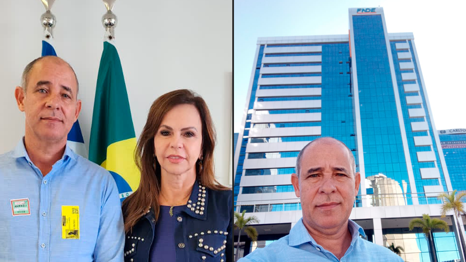 Prefeito Júlio César reúne-se com senadora Dorinha e visita prédio do FNDE em Brasília