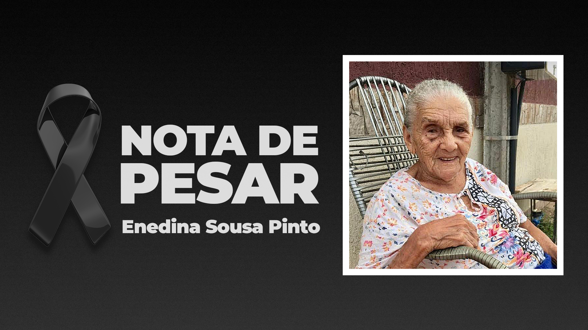 Nota de pesar Enedina Sousa Pinto