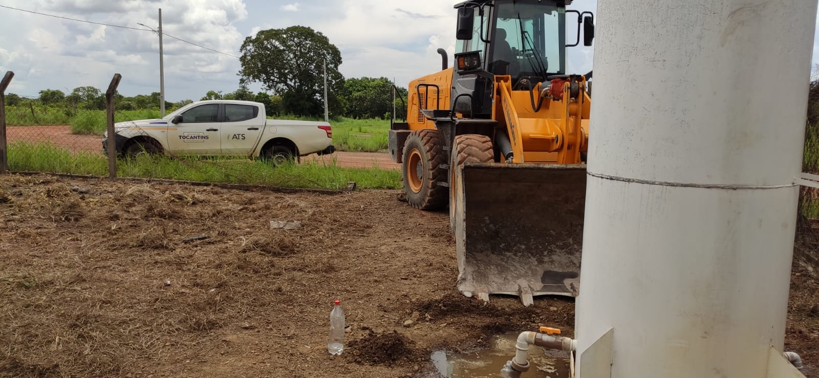 Reservatório de água de Peixelândia passa por manutenção