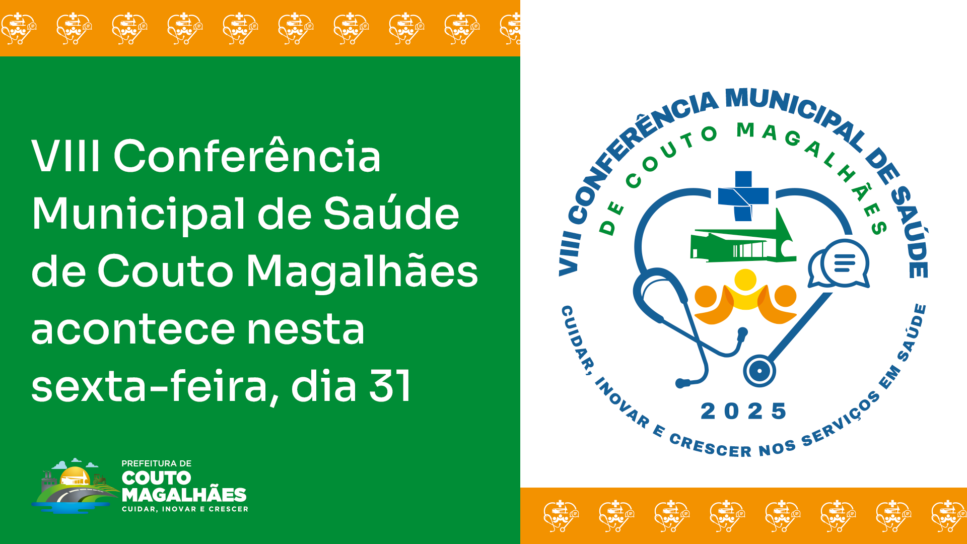 VIII Conferência Municipal de Saúde de Couto Magalhães acontece nesta sexta-feira, dia 31